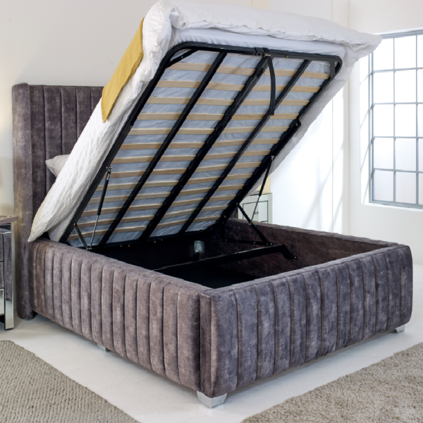 Soothing Sophistication: Serenity Wingback Bed - Image 4